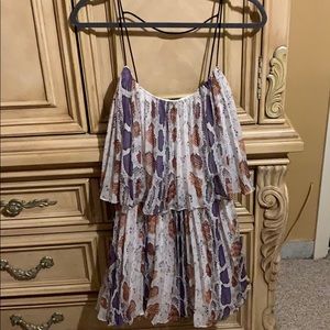 Snake skin ruffle dress